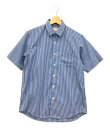 【先着クーポン16日1:59迄】【中古】美品 ナノユニバース 半袖シャツ ストライプ メンズ SIZE S (S) nano universe