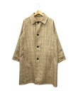 【全品5%OFFクーポン7日23:59迄】【中古】 インヘリット ステンカラーコート リバーシブル チェック柄 メンズ SIZE S (S) INHERIT
