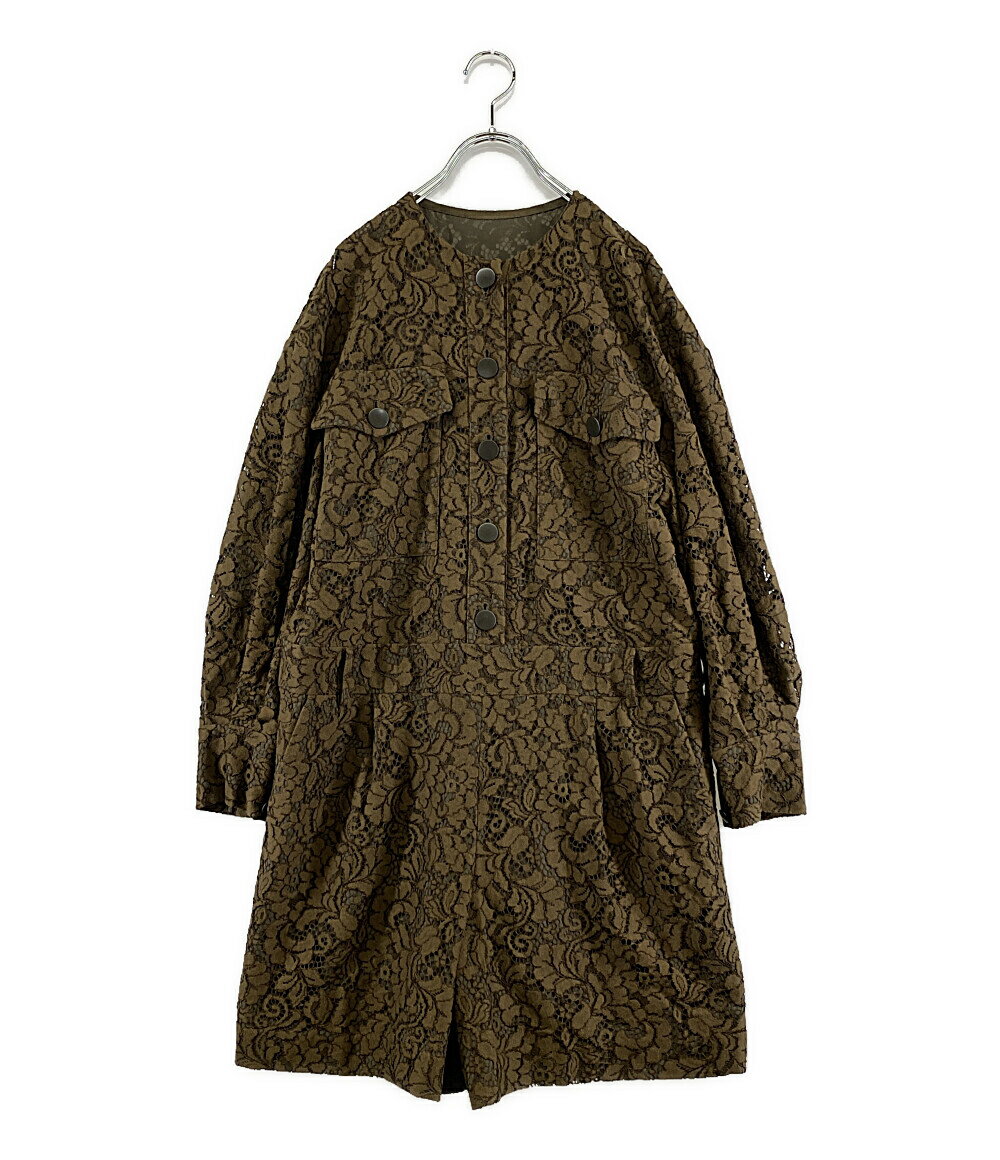 【中古】 アドーア オールインワン カーキ レース 531-7140407 レディース SIZE 36 ADORE