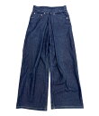 【中古】 ジョンローレンスサリバン デニムパンツ タック 16SS レディース SIZE 6 JOHN LAWRENCE SULLIVAN