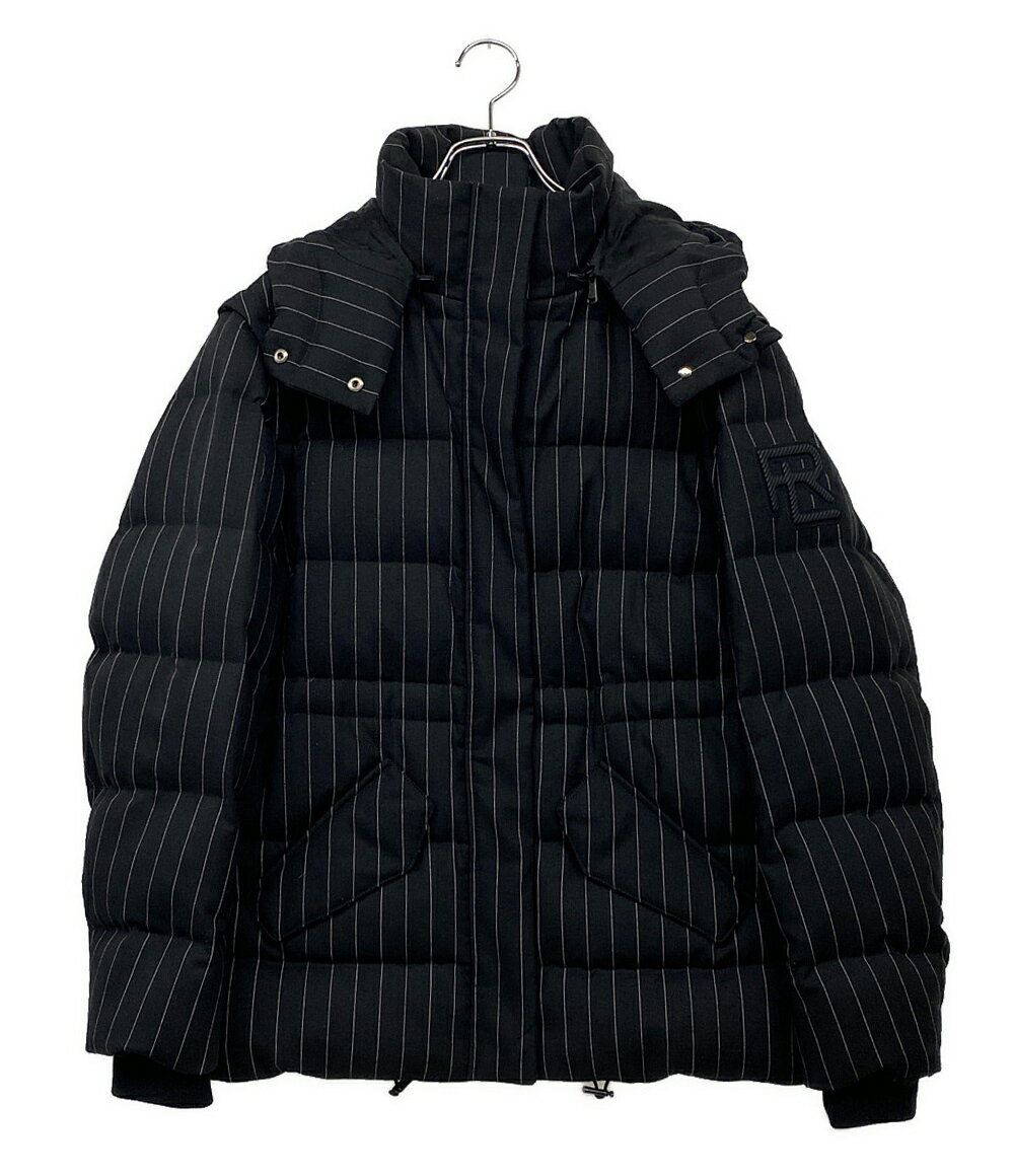 【中古】 ラルフローレンパープルレーベル ダウンジャケット 290919048001 ストライプ レディース SIZE 2 RALPH LAUREN PURPLE LABEL
