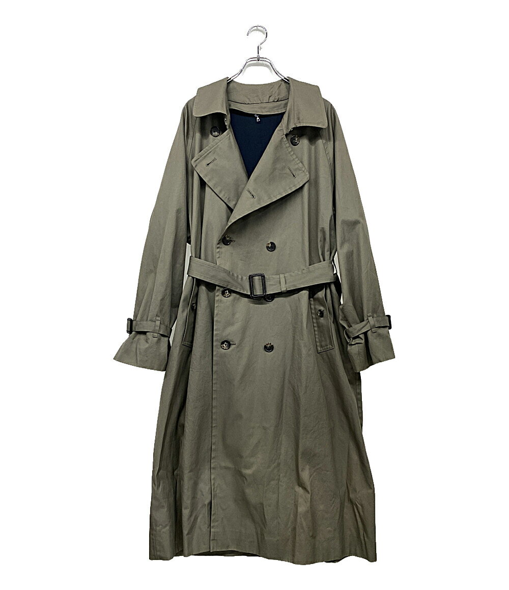 【中古】 ヨーク トレンチコート yk21aw0142c リバーシブル カーキ ネイビー メンズ SIZE 3 YOKE