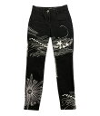 【中古】 シャネル デニムパンツ P71979V63579 柄デニムパンツ ブラック レディース SIZE 36 CHANEL