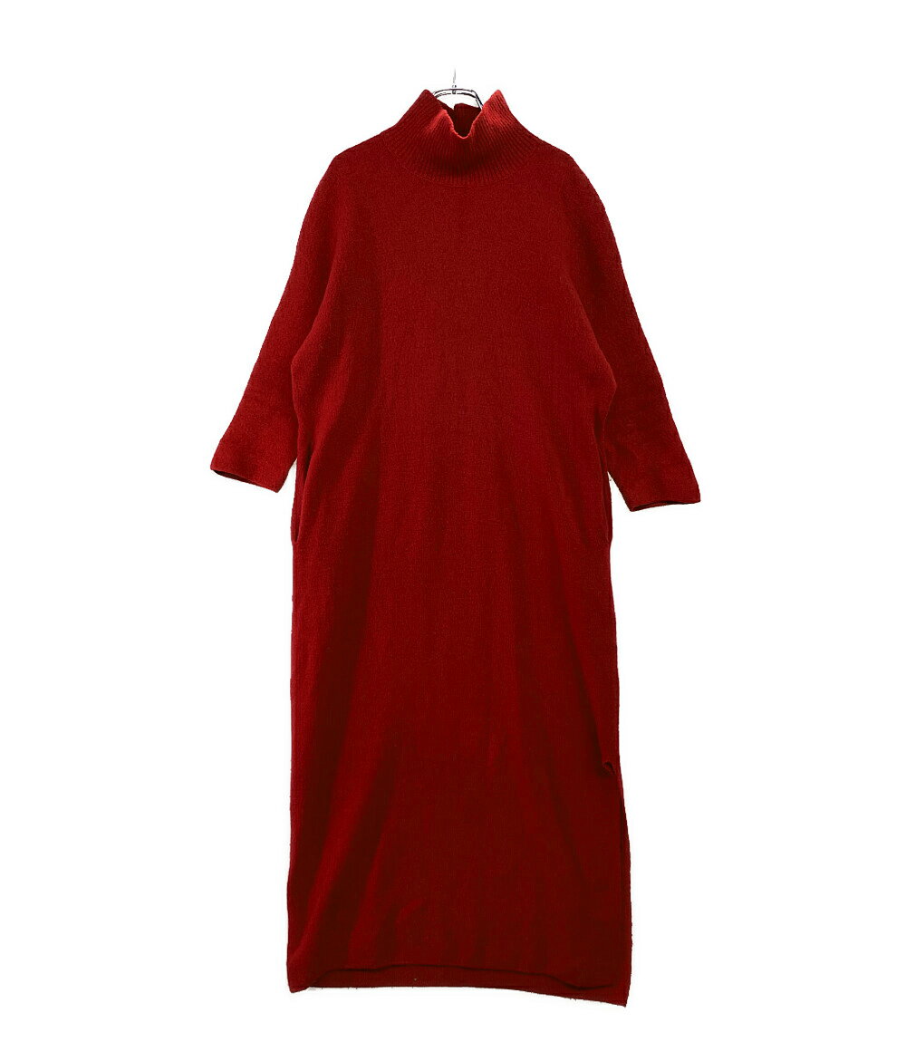【中古】14145 イッセイミヤケ ハイネックワンピース STRETCHY WOOL Dress レディース SIZE 2 ISSEY MIYAKE