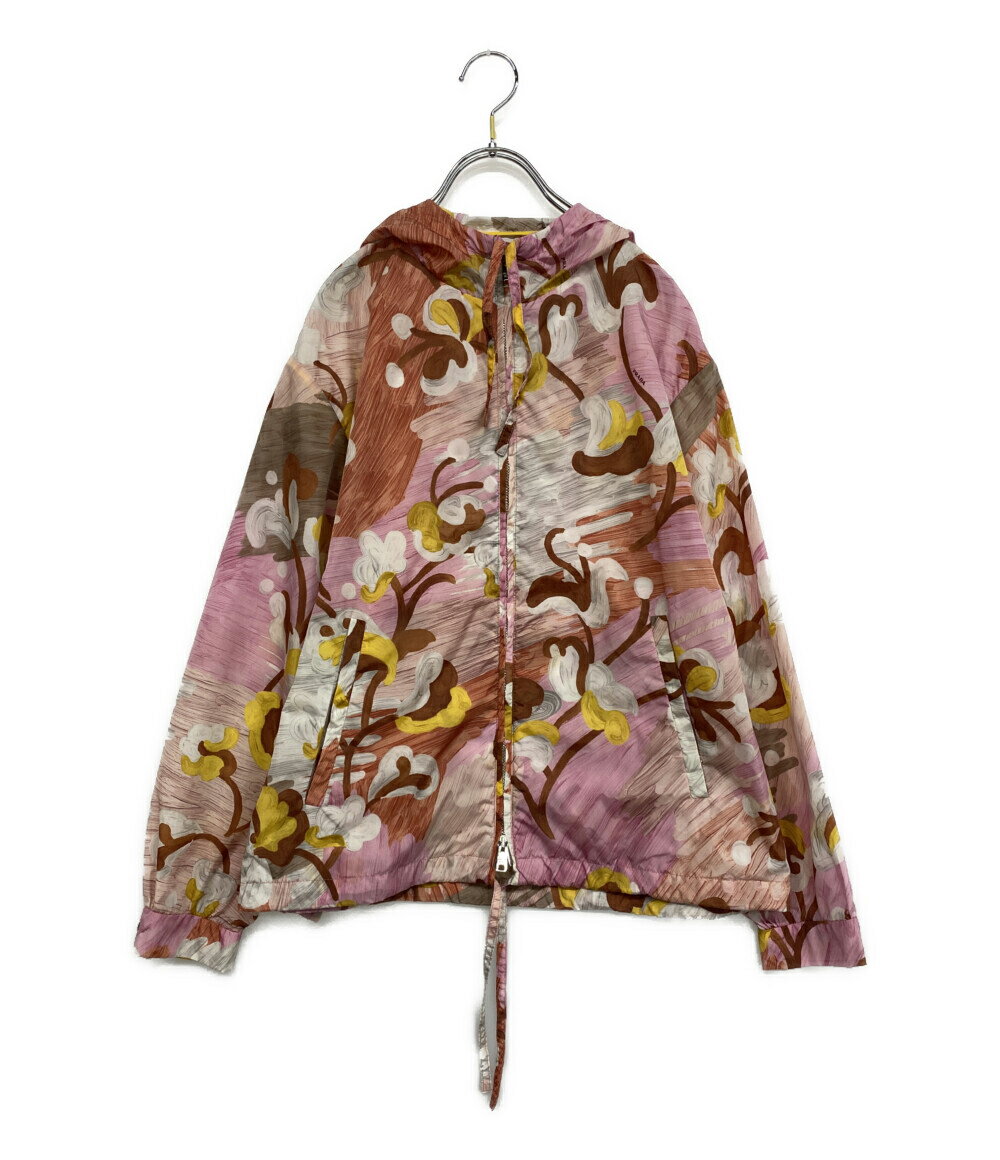 【PRADA】lady's ショート丈ジャケット ロゴ 花柄Yellowカラー PRADA】lady's ショート丈ジャケット ロゴ 花柄Yellowカラー