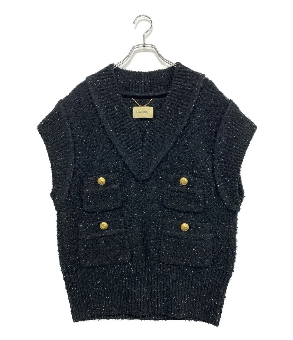 【先着クーポン27日1:59迄】【中古】 カレンソロジー ベスト ボア ブラック CL206183ER-00 メンズ SIZE..