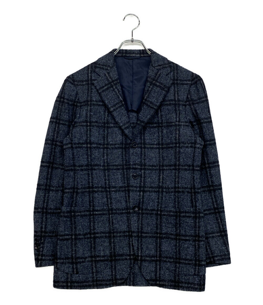 【中古】 ビームスエフ ジャケット ウィンドウペン ブルー メンズ SIZE 44 BEAMS F