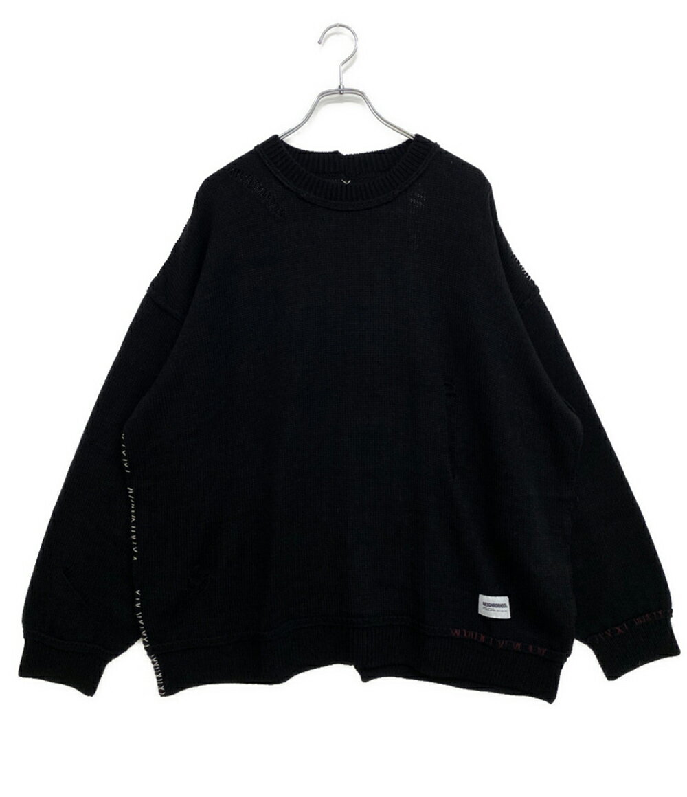 【全品5%OFFクーポン27日0時〜30日23:59迄】【中古】 ネイバーフッド ニット SAVAGE CREWNECK SWEATER 24AW メンズ SIZE XL NEIGHBORHOOD