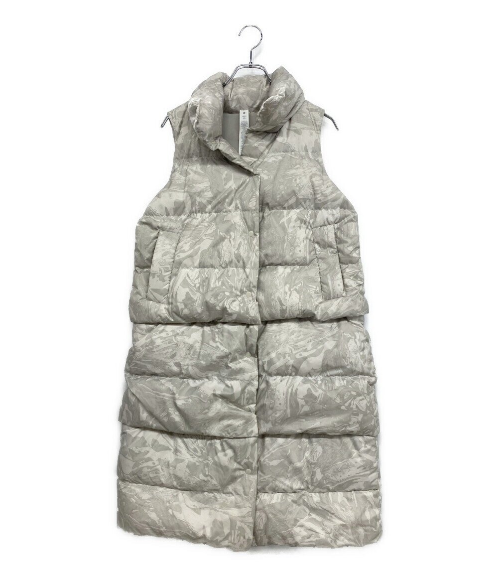 【先着クーポン27日1:59迄】【中古】 ルルレモン ダウンベスト 4WAY 総柄 レディース SIZE 4 Lululemon