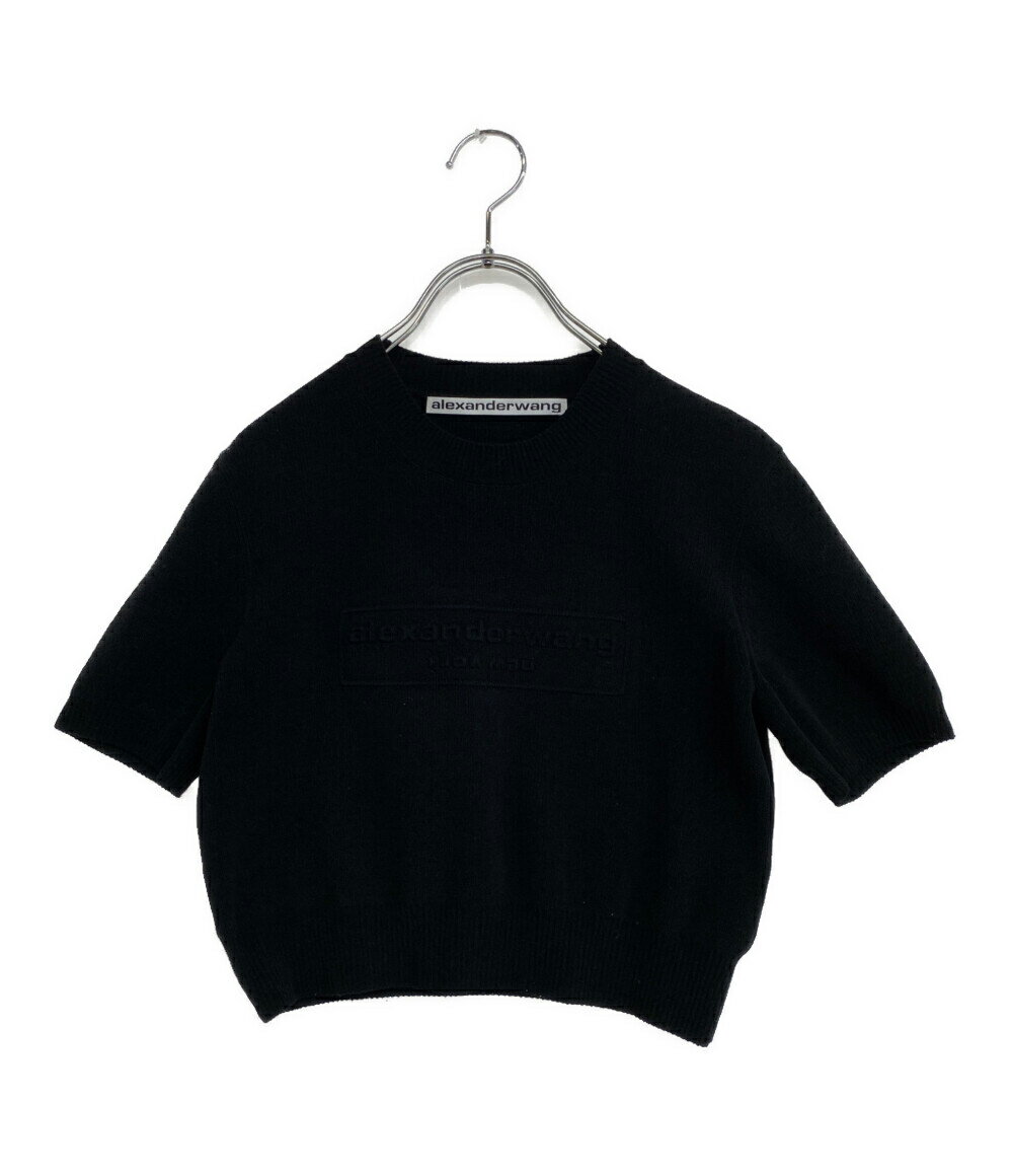 希少 美品 アレキサンダーワン タートルネック ショート丈デザイン 半袖 ニット 希少 美品 アレキサンダーワン タートルネック ショート丈