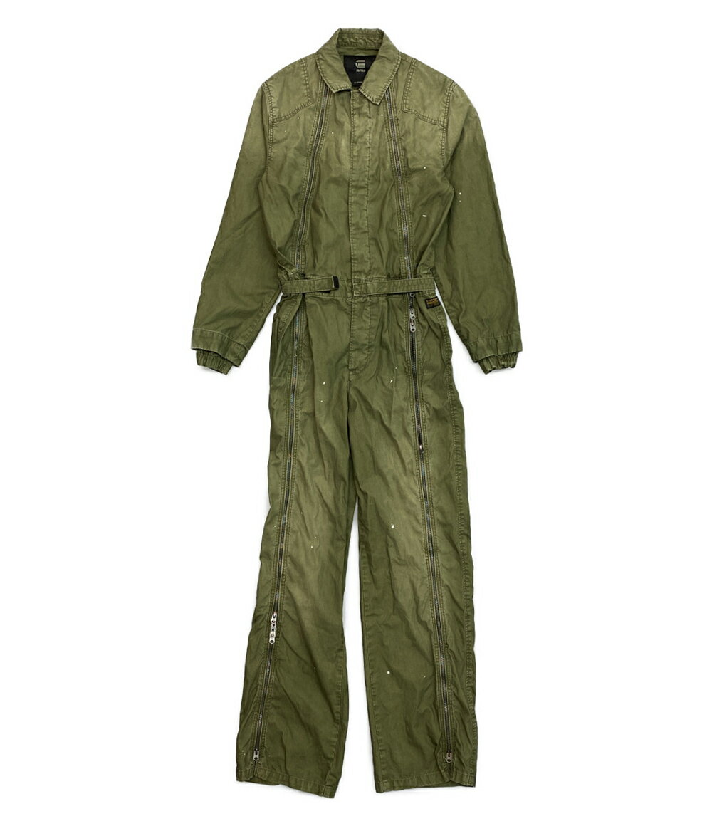 【中古】 ジースターロー ジャンプスーツ つなぎ ZIP UP JUMP SUITS レディース SIZE S G-STAR RAW