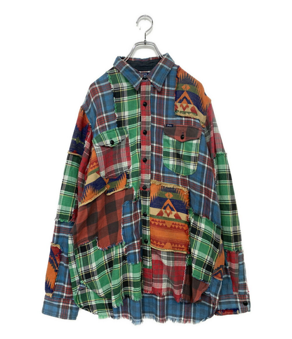  ポロ・ラルフローレン 長袖シャツ CLASSIC FIT PATCHWORK SHIRT メンズ SIZE L POLO RALPH LAUREN