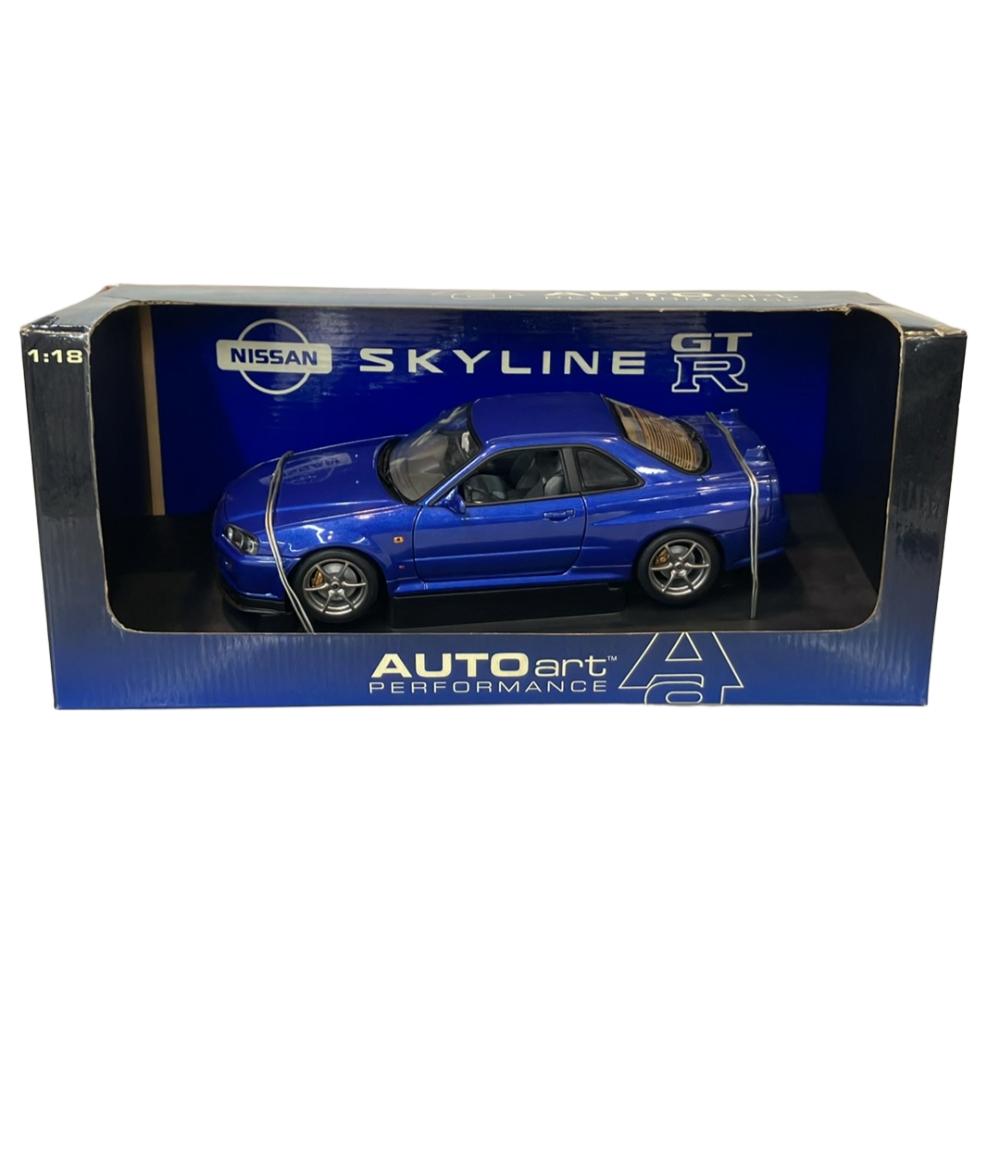 【最大2,000円OFFクーポン27日1:59迄】【中古】 訳あり ミニカー ニッサン スカイライン GT-R (R34) Vスペック II 1/18 オートア...