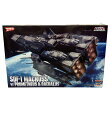 【中古】 美品 超時空要塞マクロス SDF-01 マクロス要塞艦 w/プロメテウス&ダイダロス 1/4000 プラモデル