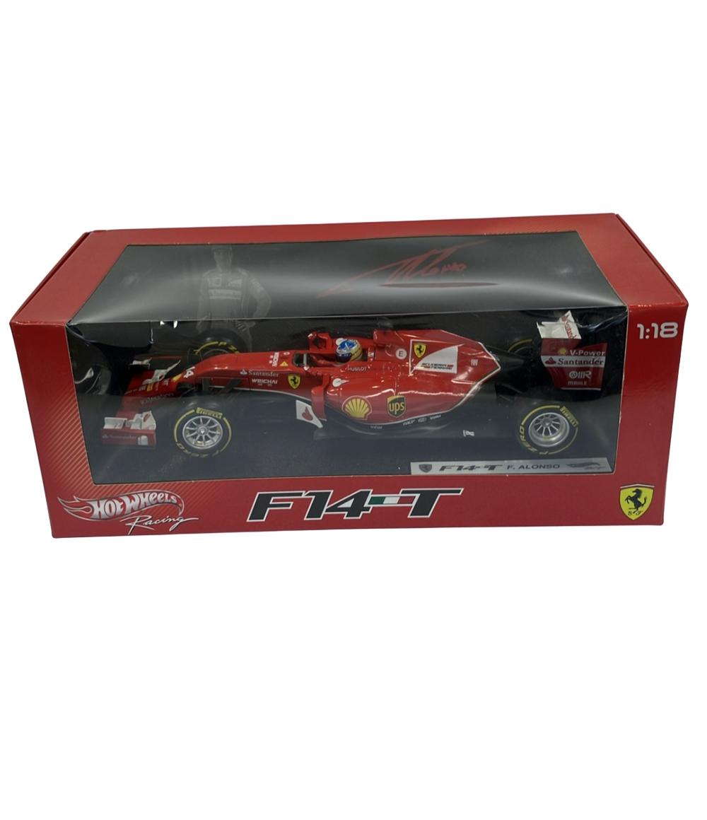 【中古】 ホットウィール フェラーリ F14 T フェルナンド・アロンソ 1/18 ミニカー
