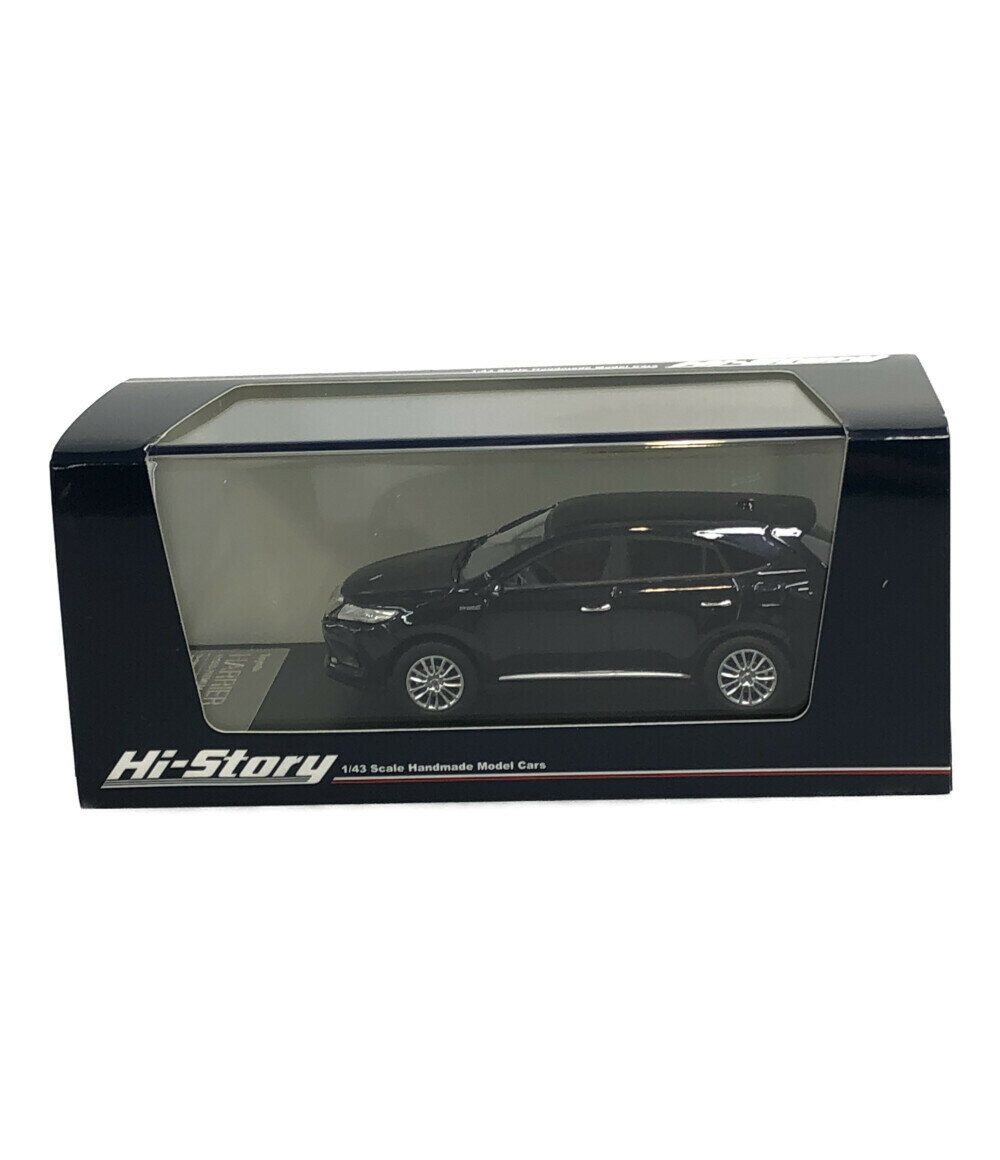 【中古】美品 Hi-Story ミニカー TOYOTA ハリアー ハイブリッドプレミアム 2017年 スパークリングブラックパールクリスタルシャイン 1/43 インターアライド ミニカー