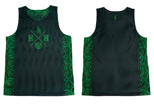 HXB × HITH Reversible Mesh Tank【GREEN COBRA】バスケットボール　バスケ　タンクトップ　プラティクス　リバーシブル グリーン マンバ コブラ ヘビ 蛇