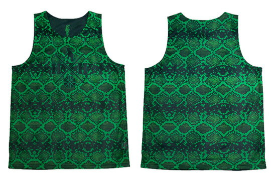 HXB × HITH Reversible Mesh Tank【GREEN COBRA】バスケットボール　バスケ　タンクトップ　プラティクス　リバーシブル グリーン マンバ コブラ ヘビ 蛇