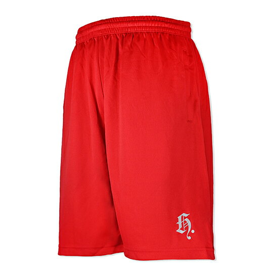 HUGESTのHXB DRY MESH PANTS【Blackletter】 RED×REF 　バスケットボールドライパンツ　バスパン プラパン｜アングル3
