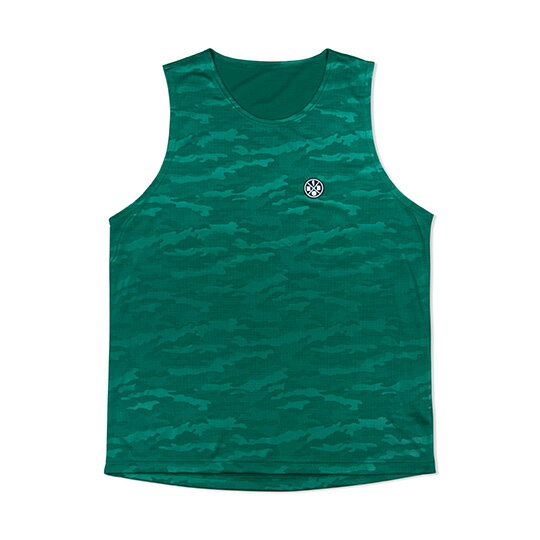 HXB【CAMO EMBOSS MESH TANKTOP】Green バスケットボール　バスケ　タンクトップ　プラクティス バスケウェア