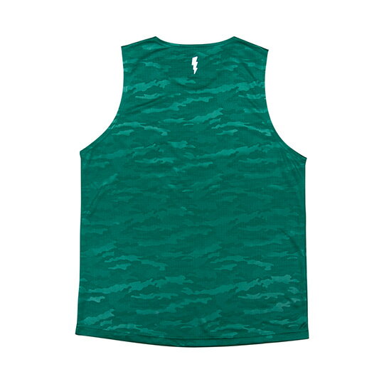 HXB【CAMO EMBOSS MESH TANKTOP】Green バスケットボール　バスケ　タンクトップ　プラクティス バスケウェア