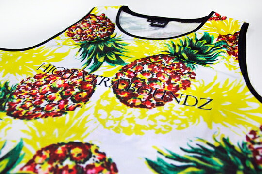 HXB Graphic Mesh Tanktop【PINEAPPLE】バスケットボール　バスケ　タンクトップ　プラティクス　フルーツ　パイナップル