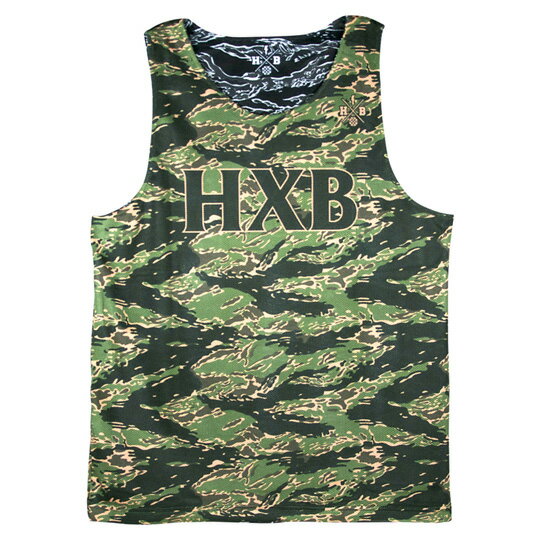 HXB Reversible Mesh Tank【TigerCamo】　バスケットボール　バスケ　タンクトップ　プラティクス カモフラ タイガー カモ 迷彩