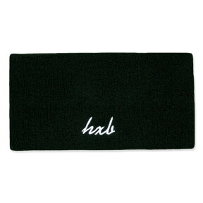 HXB HEAD BAND 【Cursive】 LOGO BLACK L Size ヘッドバンド ヘアバンド バスケットボール バスケ スポーツ 太め