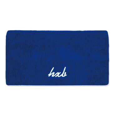 HXB HEAD BAND 【Cursive】 LOGO BLUE L Size ヘッドバンド ヘアバンド バスケットボール バスケ スポーツ 太め