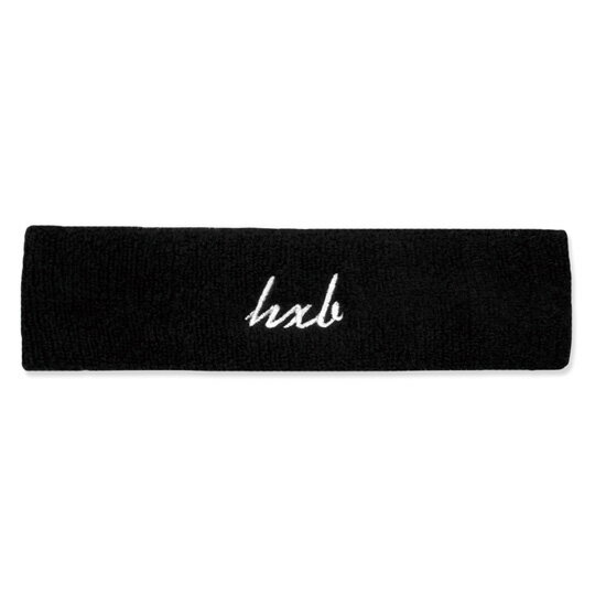 "HXB HEAD BAND 【Cursive】 LOGO BLACK M Size" パイル地に”hxb”の筆記体ロゴ刺繍が入ったヘッドバンドがリリース。 通常サイズのMサイズ【縦5.5cm×横20cm(片面)】 と 太めなサイズのLサイズ【縦10cm×横20cm(片面)】 パイル地のやわらかな肌触りと絶妙なフィット感です。 Mサイズ【縦5.5cm×横20cm(片面)】 Lサイズ【縦10cm×横20cm(片面)】 コットン100% パイル地 ブラック ＊環境により画面上と実物の色具合が、 多少異なって見える場合もございます。 予めご了承くださいませ。