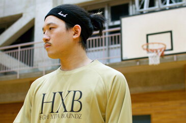 HXB HEAD BAND 【Cursive】 LOGO BLACK M Size ヘッドバンド ヘアバンド バスケットボール バスケ スポーツ