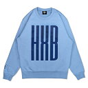 HXB SWEAT CREW NECK ySLENDERz ACID BLUE~NAVYoXPbg{[@XEFbg N[ g[i[