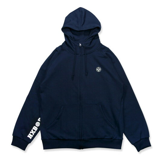 HXB 【SWEAT ZIPUP】 NAVY バスケ バスケットボール ストリートボール バスケウェア スウェット セットアップ ネイビー