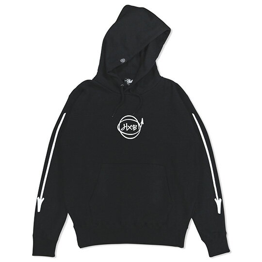 HXB HOODIE  BLACK×WHITE　バスケットボール　スウェット パーカ