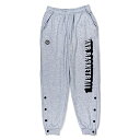 HXB SWEAT PANTS【BEVEL LOGO】GRAY バスケットボール 裾ボタン付き スウェットパンツ