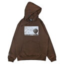 HXB HOODIE【PHOTO BALL】 DARK BROWN×WHITE　バスケットボール　スウェット フードパーカ