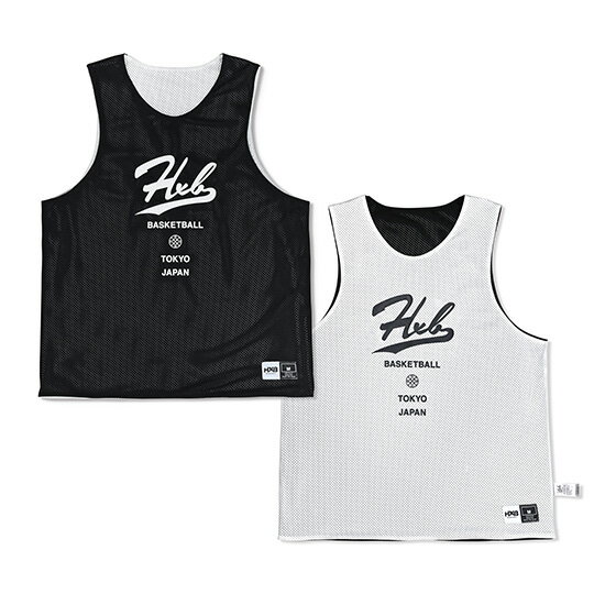 HXB Reversible Tanktop 【Bibmmesh】 BLACK/WHITE バスケットボール リバーシブル ビブス タンクトップ