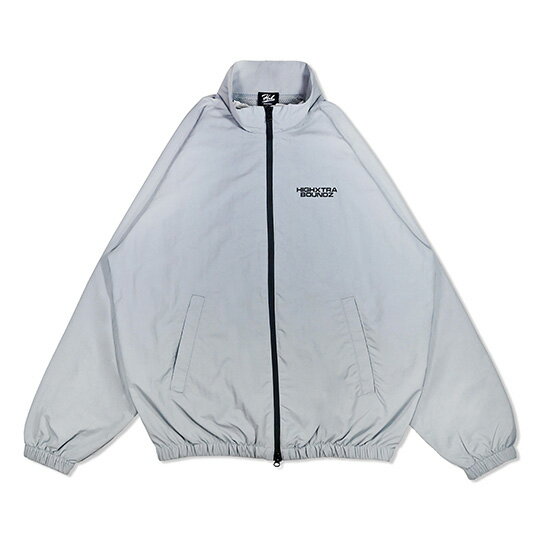 HXB NYLON TRACK JKT. 【THE CIRCLE】 DUST GRAY×BLACK バスケットボール ナイロン トラックジャケット