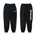 HXB SWEAT PANTS【QUICKLY】BLACK×WHITE バスケットボール 裾ボタン付き スウェットパンツ