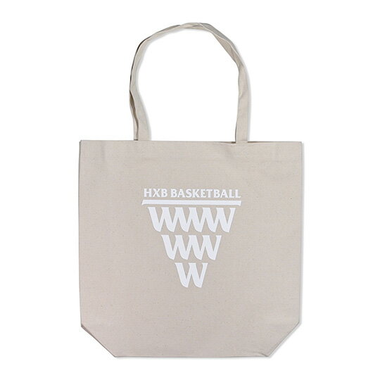 HXB TOTE BAG 【WWW】 NATURAL×WHITE / バスケットボール トートバッグ