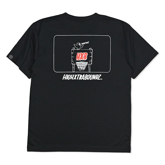 樂天商城 - HXB×RAGELOW ドライTEE【BACK HOOPS】 BLACK バスケットボール バスケ Tシャツ アーティスト コラボ RAGELOW レイジロウ