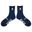 HXB "GOOD LUCK SOCKS"【STAR 2.0】NAVY×WHITE バスケットボール 星柄 グッドラック ソックス 靴下