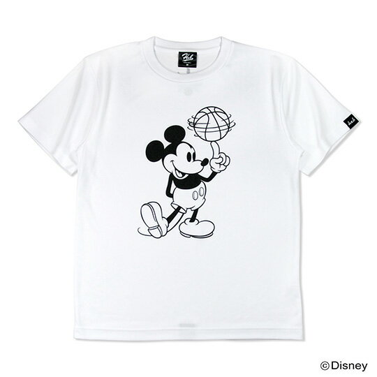 Mickey ミッキー / HXBバスケットボールドライTシャツ / ホワイト×ブラック / Disney ディズニー 公式 オフィシャル コレクション