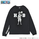 HXB×ONE PIECE "ドライロンTEE" 【Luffy】 ブラック×オフホワイト / ワンピース公式 オフィシャルコラボレーション ルフィ