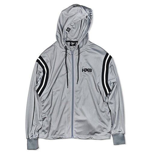 HXB W Mesh Zip Parka【SLASH】 GRAY バスケットボール Wメッシュジップアップパーカ HXB W Mesh Zip Parka【SLASH】 GRAY バスケットボール Wメッシュジップアップパーカ
