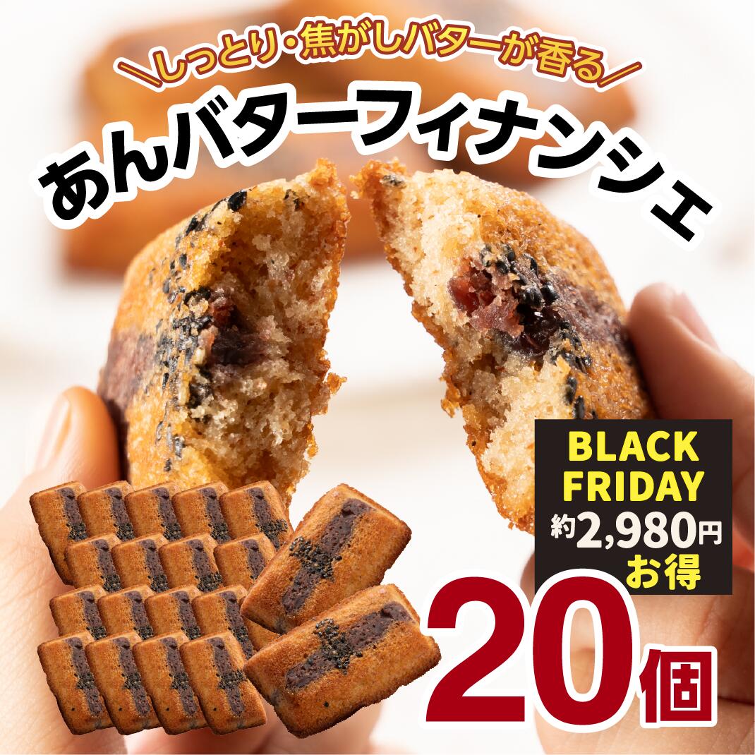 あんバターフィナンシェ20個セット ★ブラックフライデー限定あんバターボックス　フィナンシェ 焼き菓子 お得用 あんこ つぶあん あんバターのサムネイル