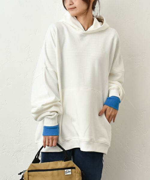乐天商城 - 【SALE】IN THE MARKET｜ワッペン付オーバースウェットパーカー [[C-2425]][C]
