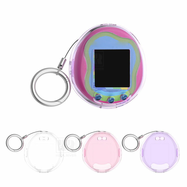 Camera Cases - バンダイたまごっちユニクリアケースTamagotchiUniカバー透明プラスチックストラップ付きハードケース耐衝撃シンプルお洒落かわいいBANDAIバンダイシンプルおしゃれ