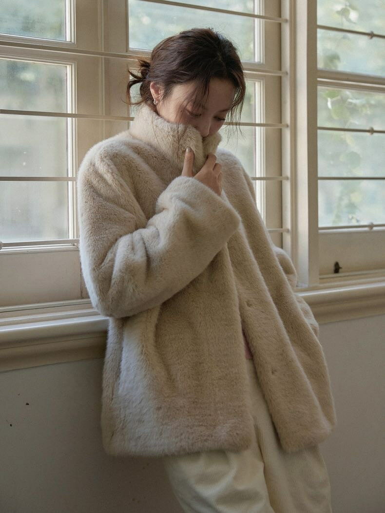 Mink - ヨーロッパ産ミンクファーコートレディース高級天然素材防寒アウタースエード裏地おしゃれ冬用s・m・lサイズシンプルデザイン上品lpiuty