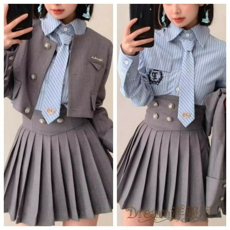 卒業式スーツ女の子韓国制服ピアノ発表会ジャケット+スカートスーツ卒服フォーマル中学受験フォーマルスーツ女児ジュニアスーツ4点セッ..